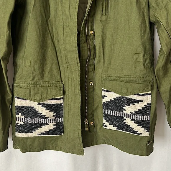 Scotch & Soda Amsterdam Army Green Cotton Long Sleeve Jacket Coat **Sz S** 🌸🌸 - Picture 3 of 6